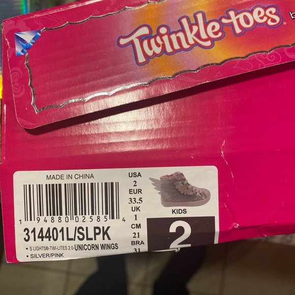 Skechers Sneakers Little Girls “Unicorn Wings” Sz 2 - Picture 2 of 3